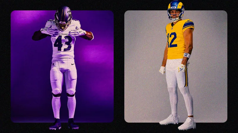 NFL Week 2 uniforms: Rams debut 'Classic Sol,' Ravens go all-white