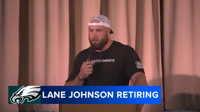 Eagles fans praise Lane Johnson's decision to step away from NFL