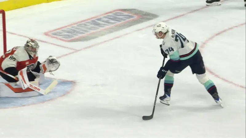 Kraken beat Flyers 3-2 in shootout as Philadelphia's winless start ...