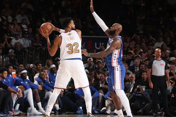 LeBron moonlights at center, helps limit Knicks' Towns in winning S...