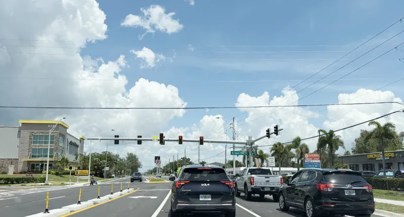 Be aware of new traffic signal on Cortez Road