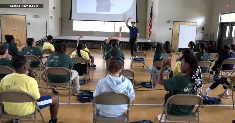 Rays staff teach Lakeland students the science of baseball
