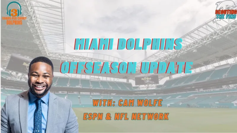 Miami Dolphins offseason update with Cam Wolfe | Scouting The Fins | 3 Yards Per Carry | (Video)