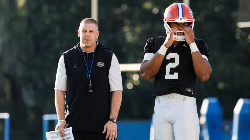 Dave Aranda compares DJ Lagway's time at Florida to being trapped in a strait jacket
