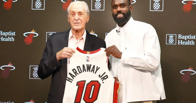 Tim Hardaway Jr. joins the Miami Heat, following in his father's footsteps and wearing the "Hardaway 10" jersey