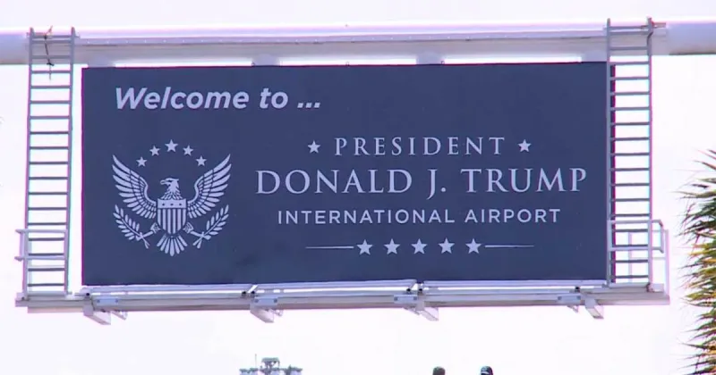 Eric Trump makes first flight into newly named Pres. Donald Trump Int'l Airport