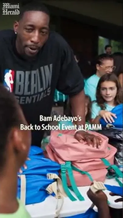 Bam Adebayo's annual back-to-school drive delivers supplies to 3,500 underserved children (Video)