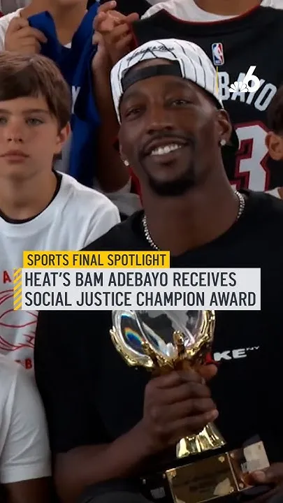 Miami's Bam Adebayo wins NBA's Social Justice Champion award (Video)