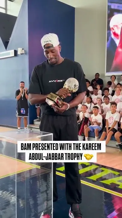 Our 2025 26 NBA Social Justice Champion award winner finally gets his hardware  Congrats, Bam (Video)