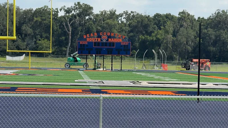 'Subsurface voids' found under new South Marion High School football field