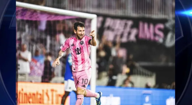 Lionel Messi scores his first 2 goals since the World Cup as Inter Miami beats San Luis 4-2