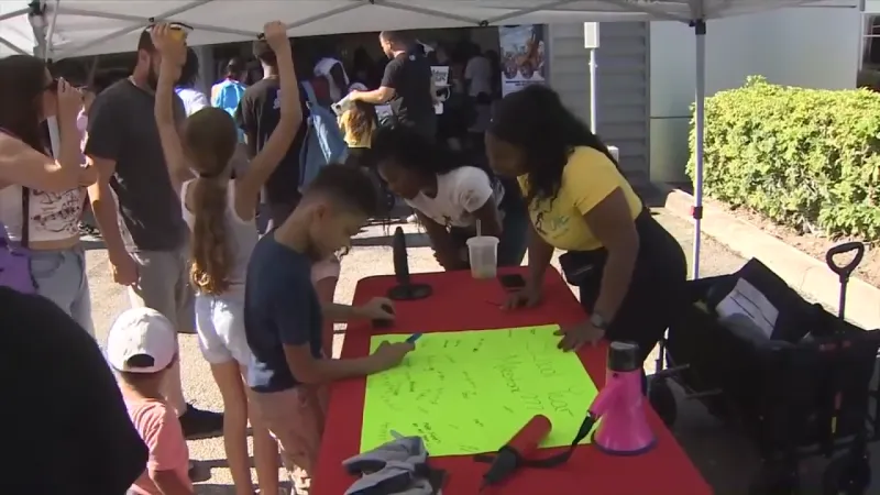 Miami Heat DJ hosts community block party in Pembroke Pines to help students for new school year