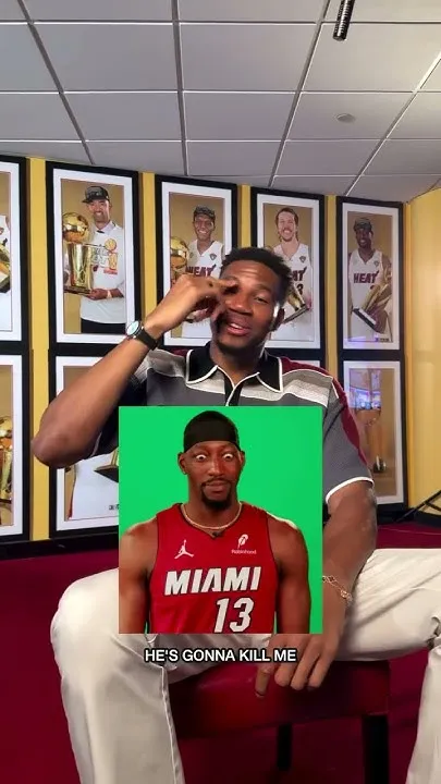 He tapped into that Bam energy real quick  #nba #basketball #miamiheat #giannis (Video)