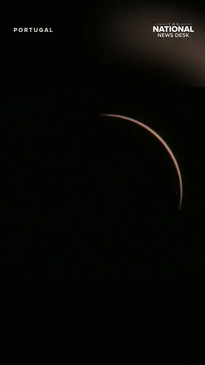 Solar eclipse from Portugal (Video)