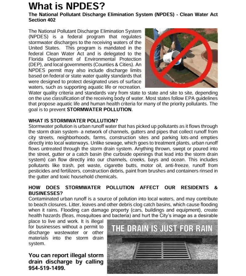 The National Pollutant Discharge Elimination System