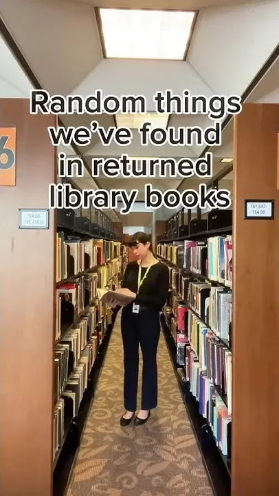 Random things we've found in returned library books (part 1) (Video)