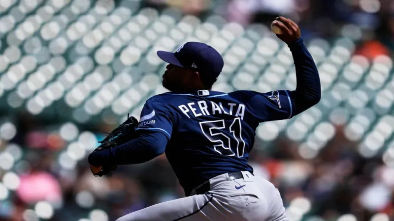 Freddy Peralta's six scoreless innings leads Rays to 3-0 win over Tigers