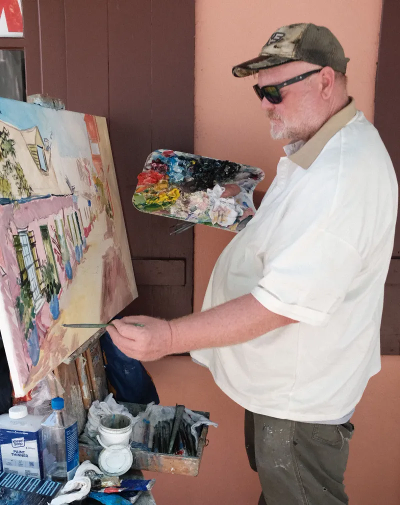 Obediah Hunter Paints St. Augustine One Day At A Time