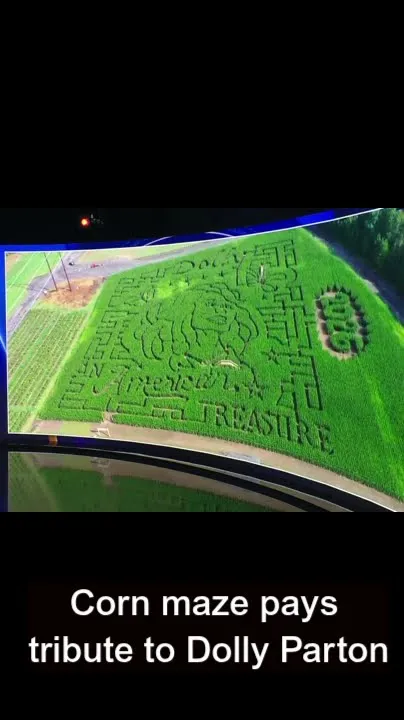 Corn maze pays tribute to Dolly Parton (Video)