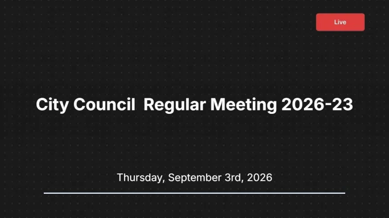 City Council Regular Meeting 2026-23 (Video)