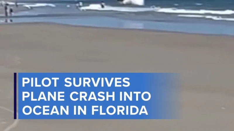 Pilot survives plane crash into ocean in Florida