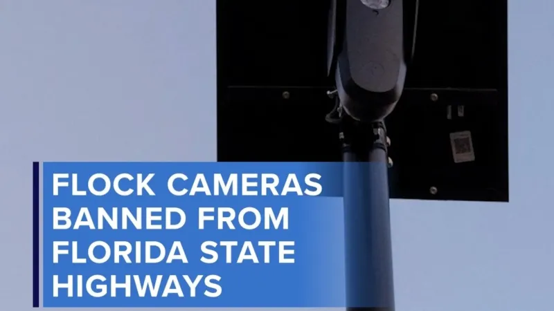 Flock cameras banned from Florida state highways
