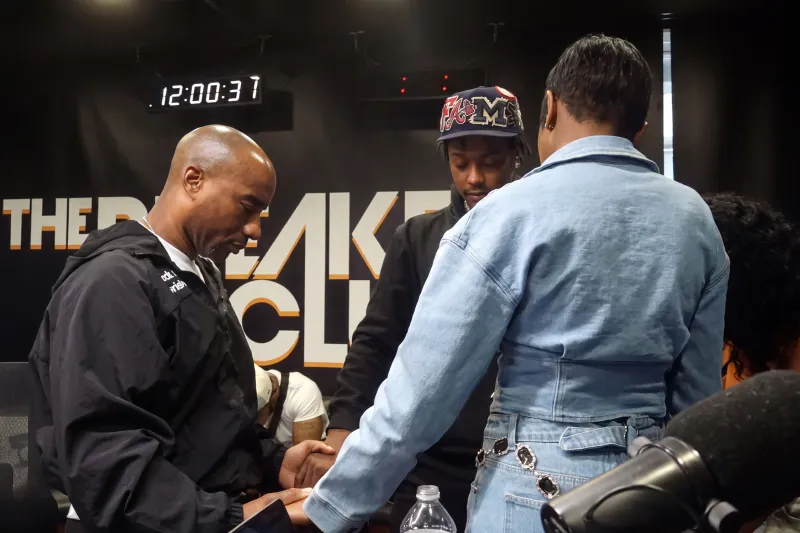Skilla Baby's Prayer Alarm Went Off on 'The Breakfast Club,' So the Whole Studio Stopped and Prayed With Him