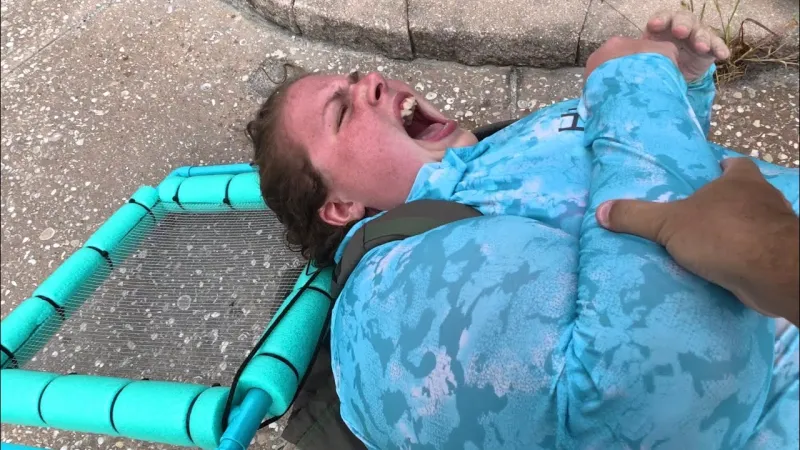 Katie Falls Off Her Bike At A Secluded Beach. Why Hasn't This Trail Been Fixed Since The Hurricanes? (Video)