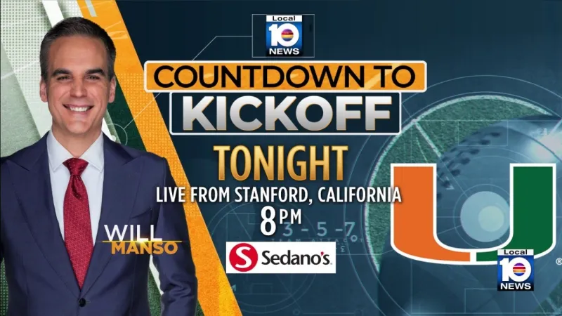 LOCAL 10 SPECIAL: Miami Hurricanes prepare for season opener at Stanford (Video)