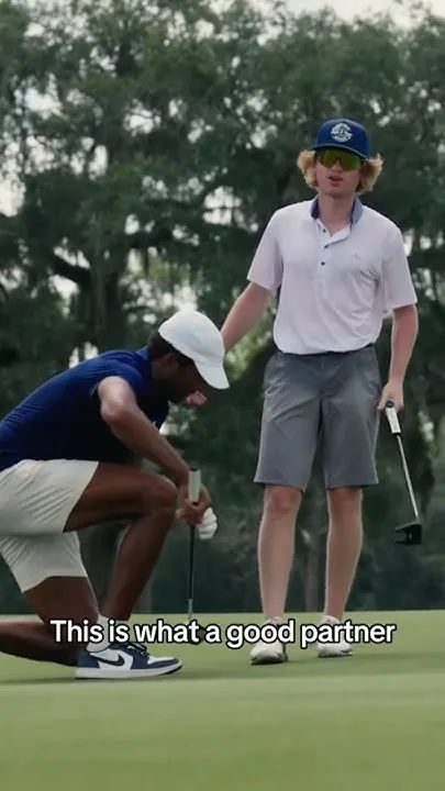 Elite golf duo at the Big Rig Invitational: Matt James & Coach Chippy #nhl #golf (Video)