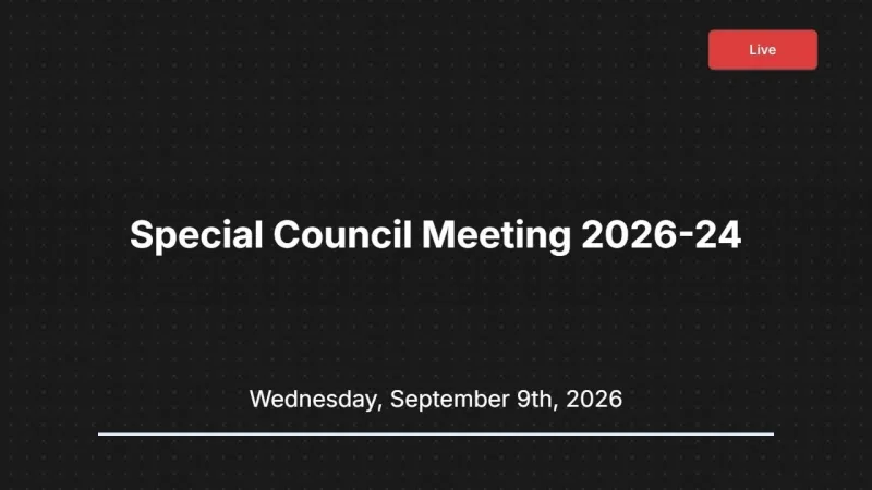 Special Council Meeting 2026-24 (Video)