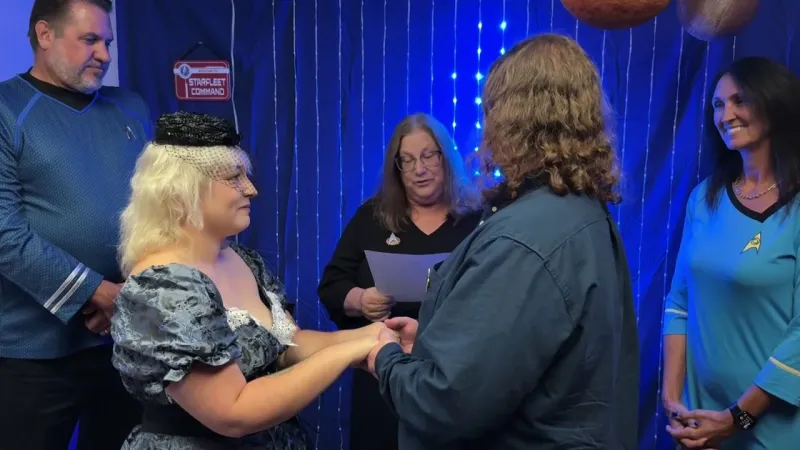 Several couples logically got married at Brevard courthouses on Star Trek Day