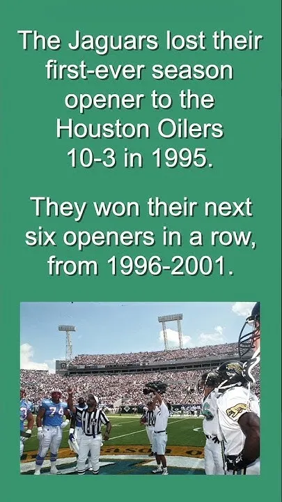 Jacksonville Jaguars fast facts from NFL season openers over the years (Video)