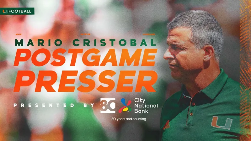 Miami Hurricanes Football | Postgame Press Conference | 09.10.26 (Video)