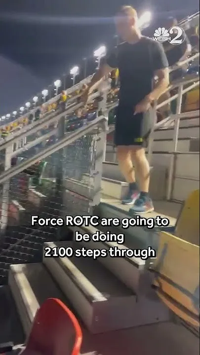 Embry-Riddle ROTC students honoring 9/11 first responders with memorial stair climb (Video)