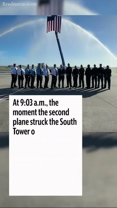 Water cannon tribute at SRQ honors those lost on 9/11 (Video)