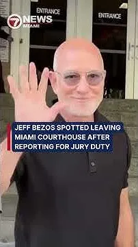 Jeff Bezos spotted leaving Miami courthouse after reportedly reporting for jury duty (Video)
