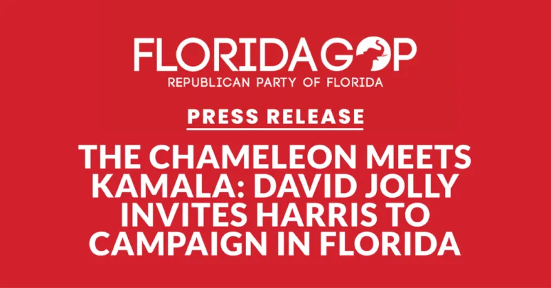 The Chameleon Meets Kamala: David Jolly Invites Harris to Campaign in Florida