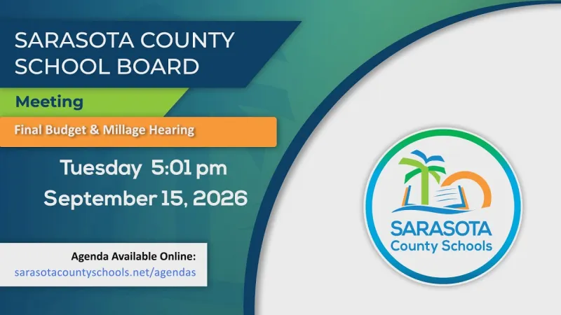 SCS | Board Special Mtg - Hearing of Final Budget and Millage - Tuesday, September 15, 2026 5:01p (Video)