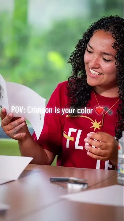 Crimson looks good on you.  (Video)