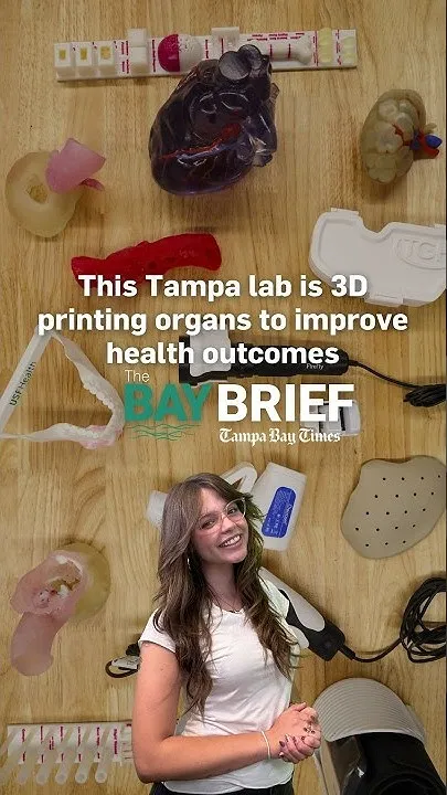 This Tampa lab is 3D printing organs to improve health outcomes (Video)