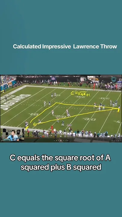 We calculated how impressive Trevor Lawrence's throw to Parker Washington was in the Week 1 win (Video)