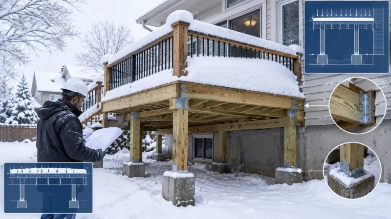 Snow Load Requirements: How Elmhurst Deck Builders Engineer for Illinois Winters