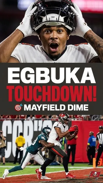 That Baker Mayfield pass to Egbuka was CRAZY  #nfl #shorts #Buccaneers #highlights #football (Video)