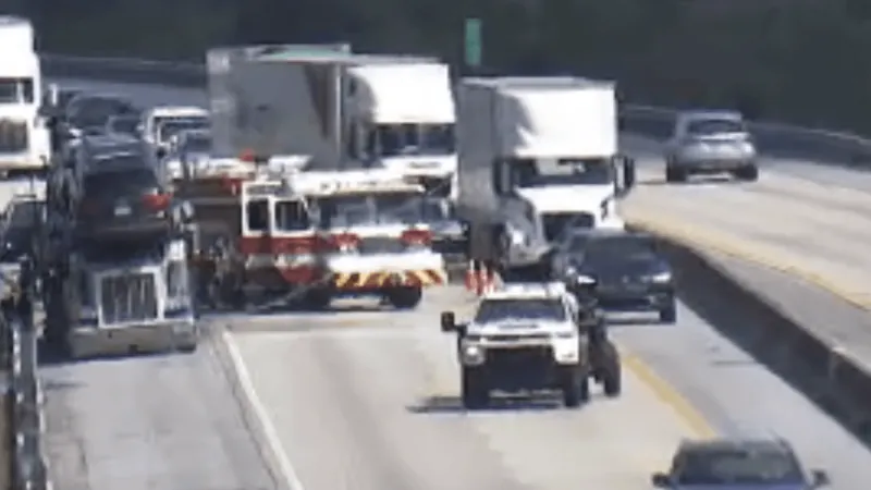 Vehicle fire shuts down southbound Florida's Turnpike in Martin County Thursday morning