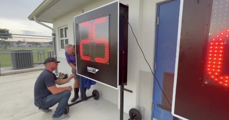 Sebastian River High School gets new play clocks after 17 local businesses raise more than $10,000