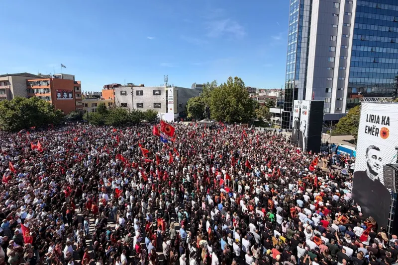 Protests against war crimes verdicts add pressure on Kosovo's government