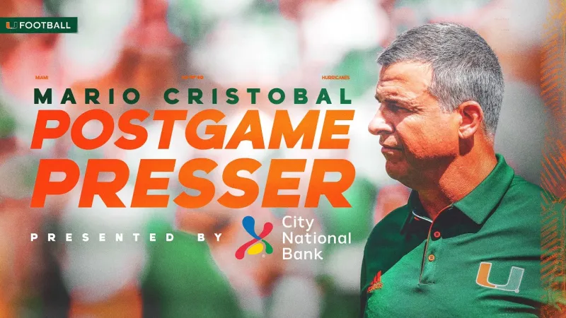 Miami Hurricanes Football | Postgame Press Conference | 9.26.26 (Video)