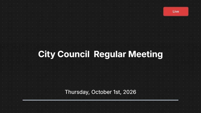 City Council Regular Meeting (Video)