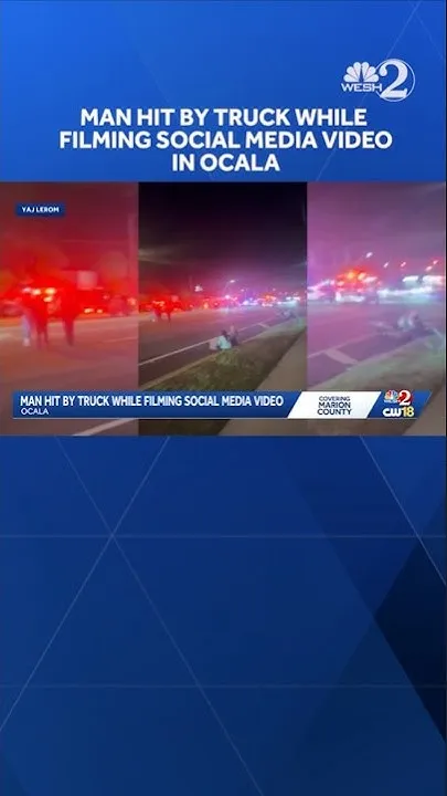 Florida teen struck by car while friends filmed haircut on median, police say (Video)